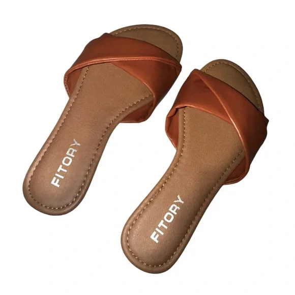 Cognac Leather Sandals - Picture 7 of 14